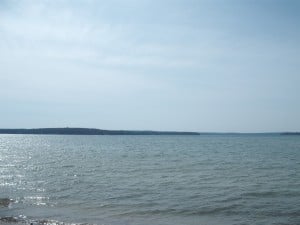 iceoffhiglake33110 Higgins Lake View From DeWitts Landing