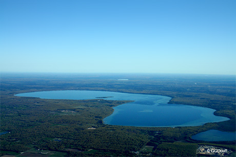 Aerial View of Higgins Lake in the Summer of 2008.